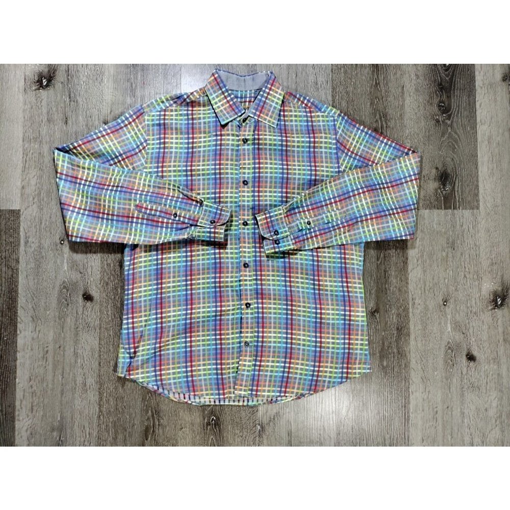 Envy Mens Medium Shirt Button Up Long Sleeve